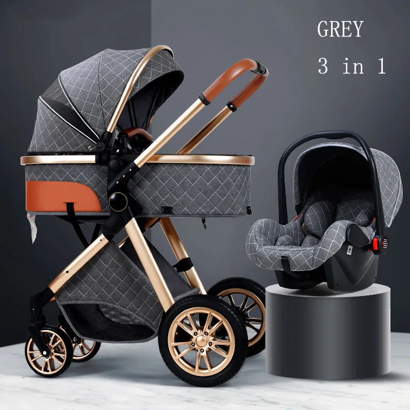 Luxury Baby Stroller 3 in 1