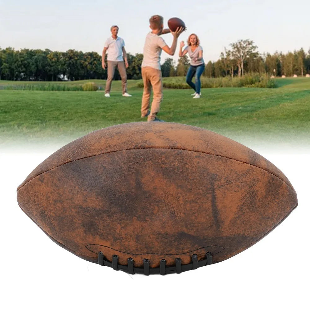 No.9 retro leather football