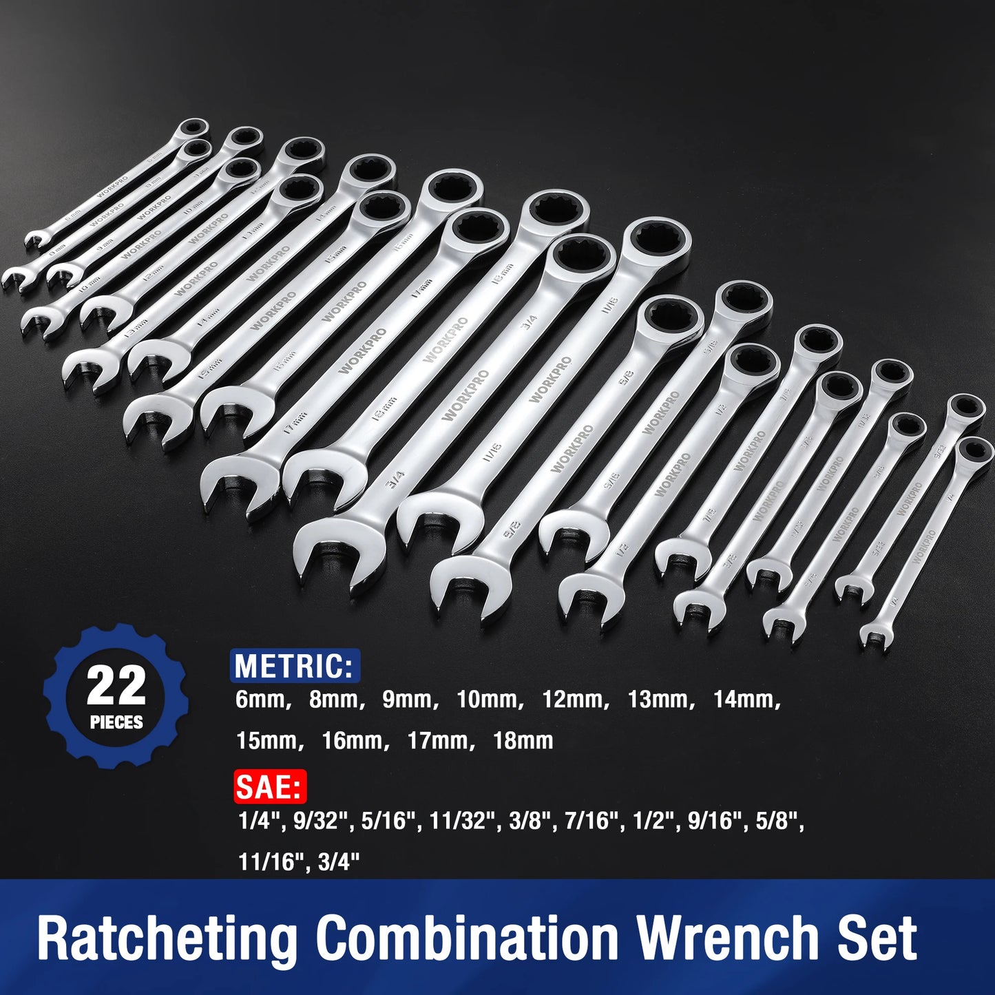 23PC Ratchet Wrench Set