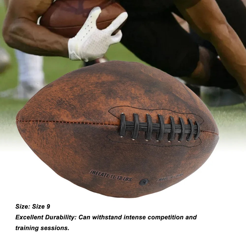No.9 retro leather football