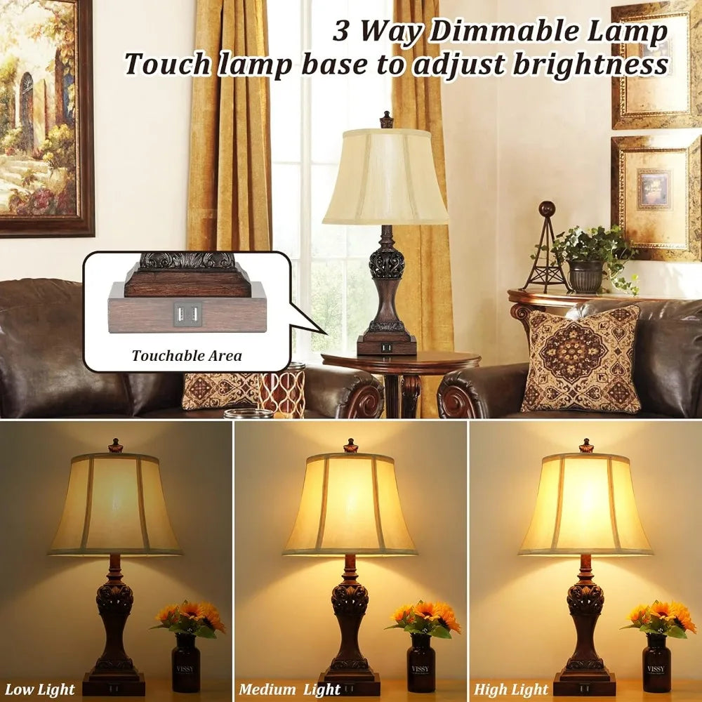 Touch Control 3-Way Dimmable Table Lamps