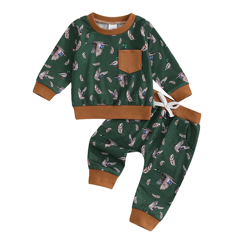 Toddler Duck Cozy Sweatshirt and Pants Set