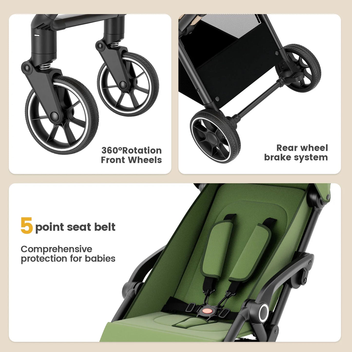 High View Portable Baby Stroller