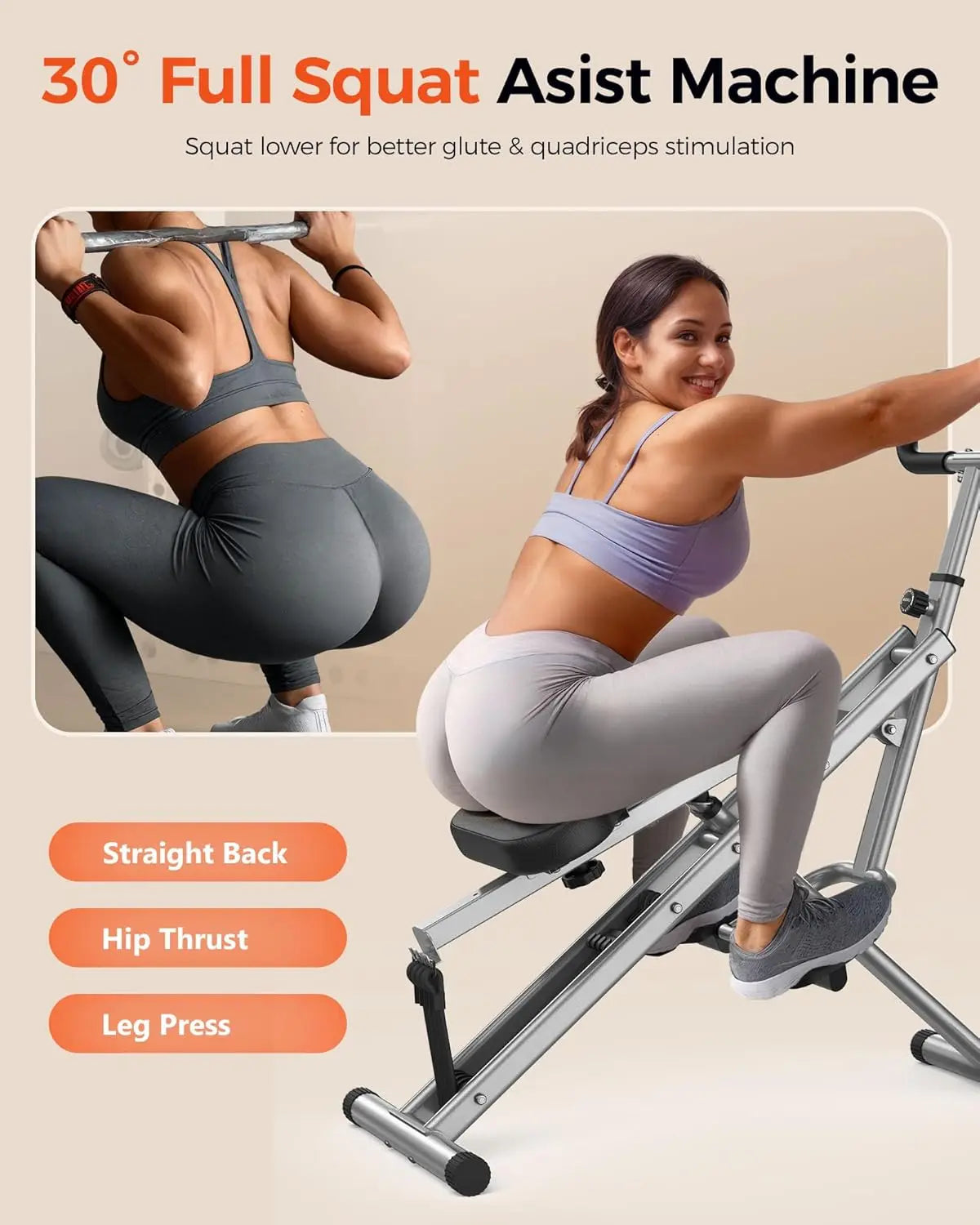 Pink Squat Machine for Home