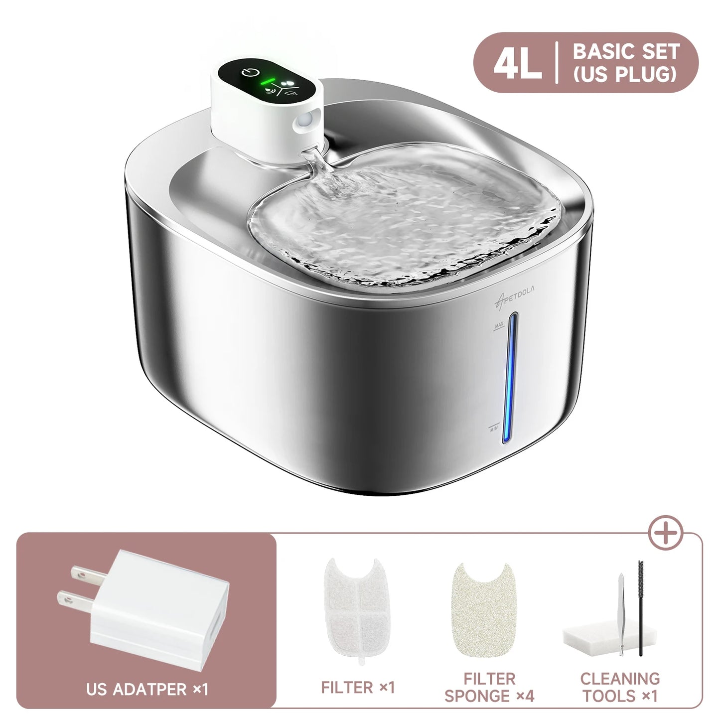 4L Wireless Cat Water Fountain