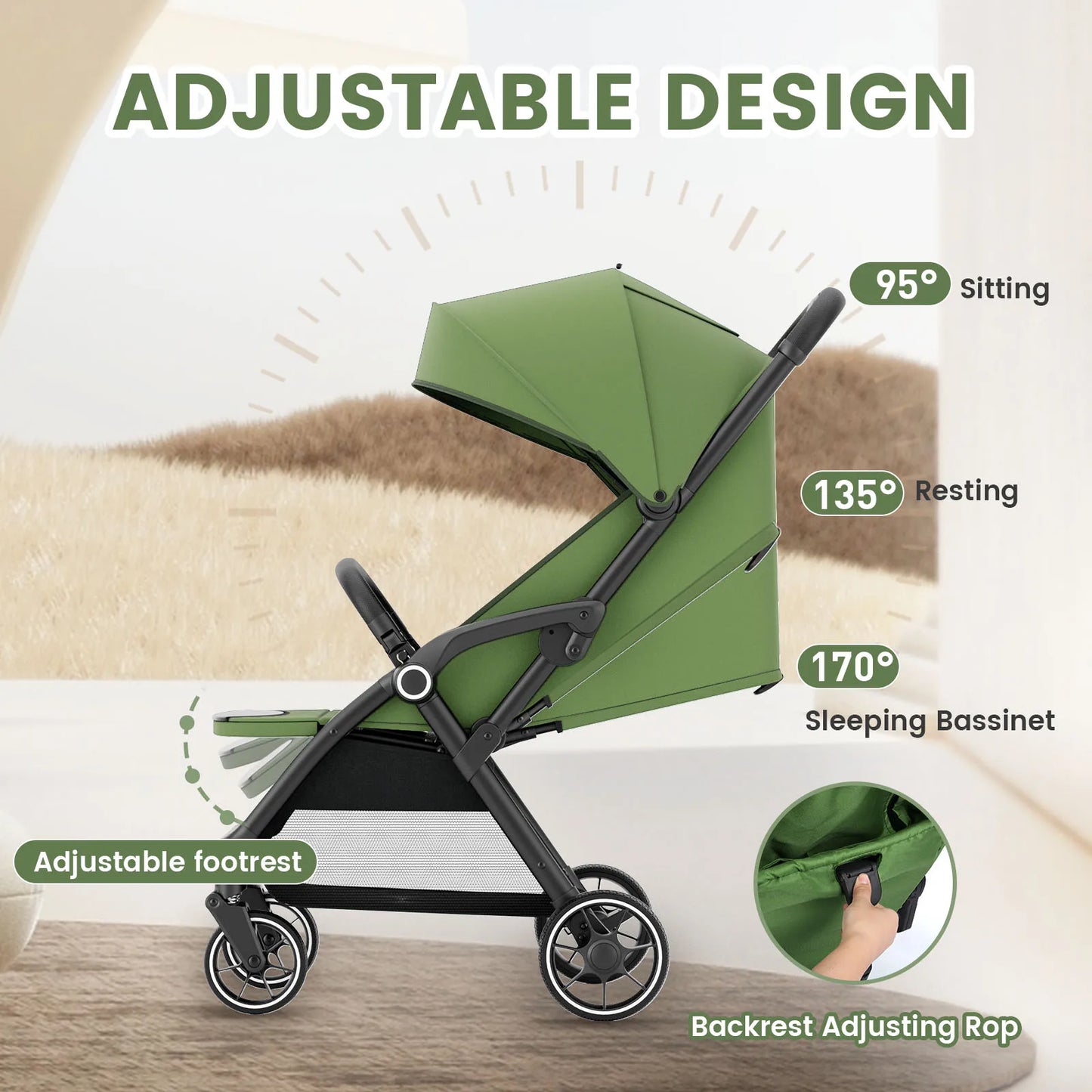 High View Portable Baby Stroller