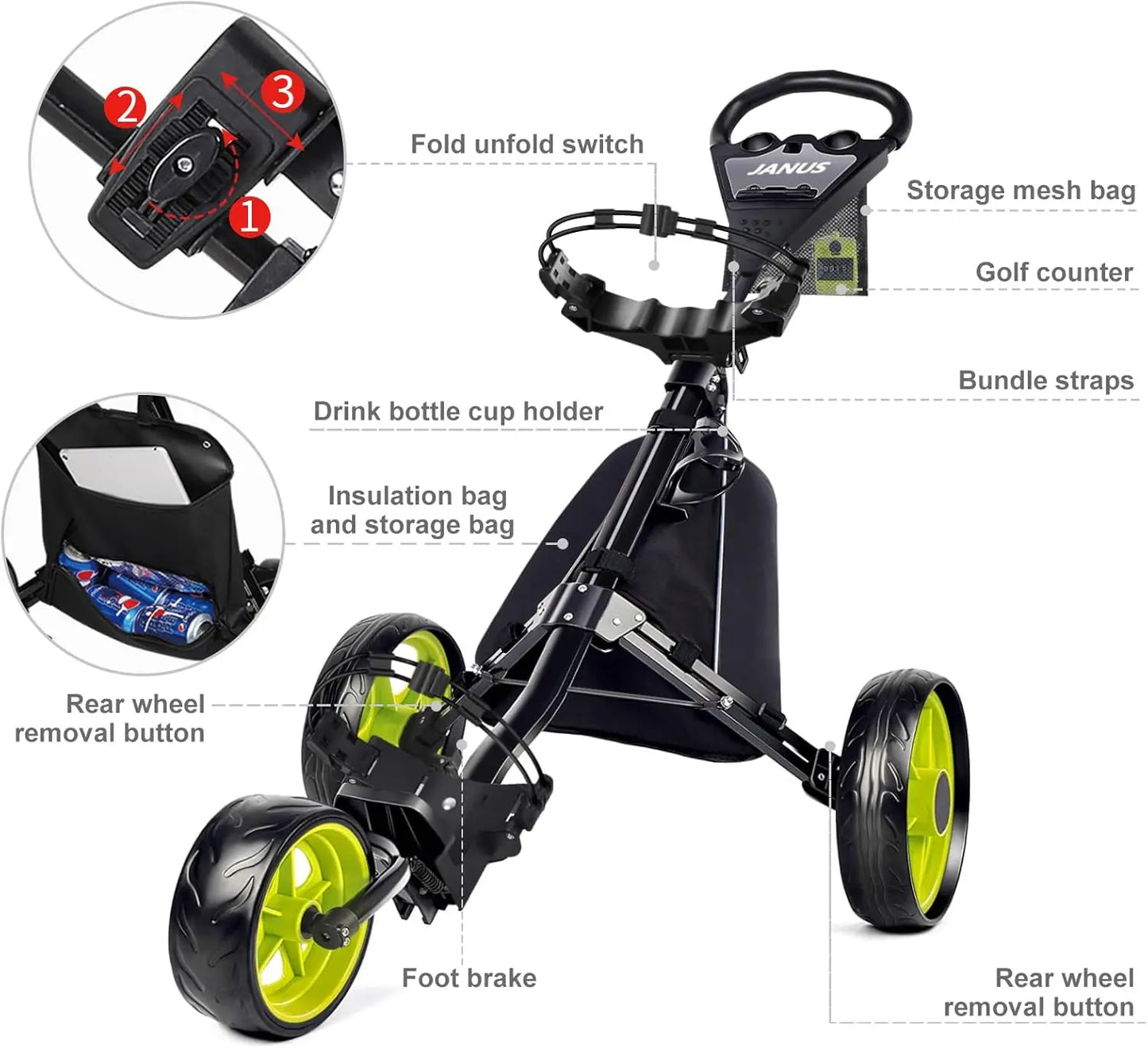 Foldable Golf Push Cart