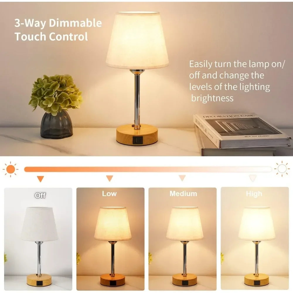 Bedside Table Lamps Set of 2