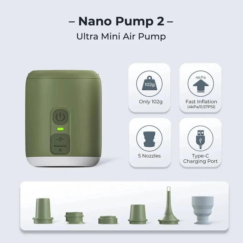 Tiny Air Pump with Camping Lantern