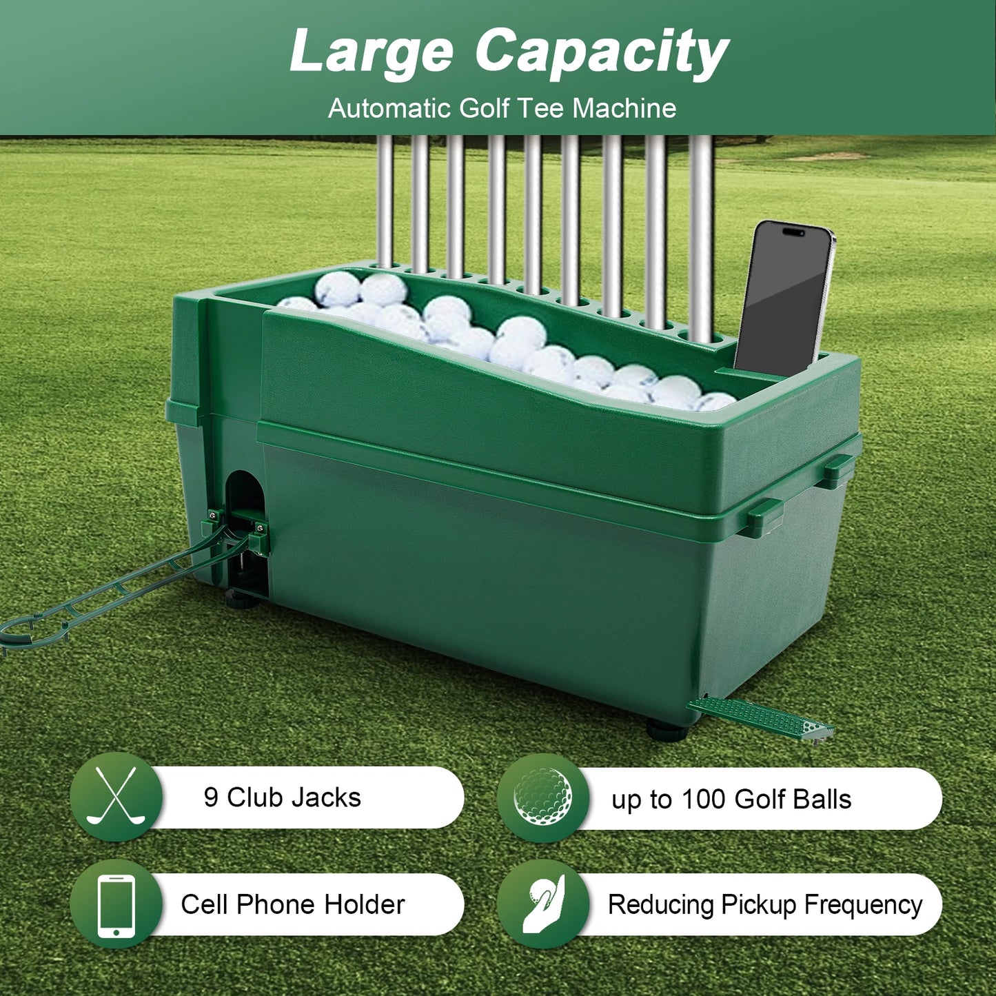 Golf Automatic Serve Machine with Golf Club Rack