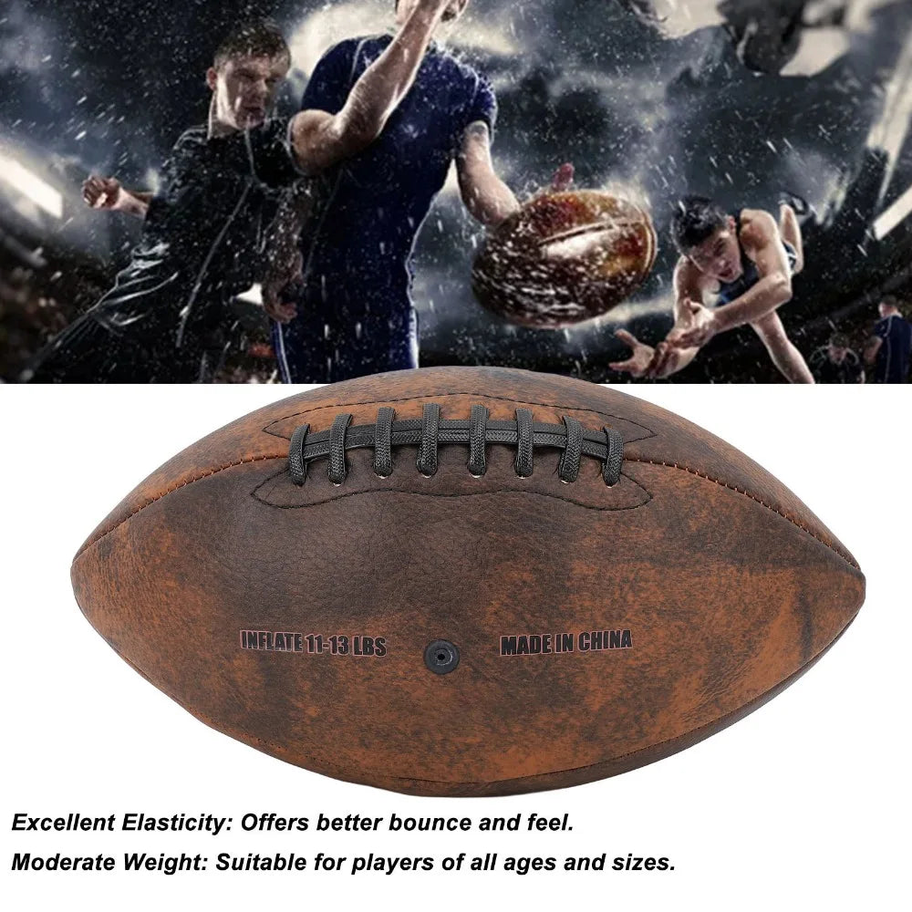 No.9 retro leather football