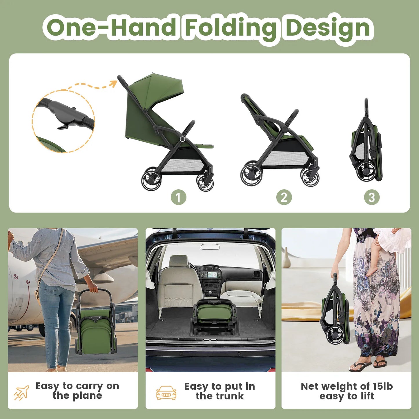 High View Portable Baby Stroller