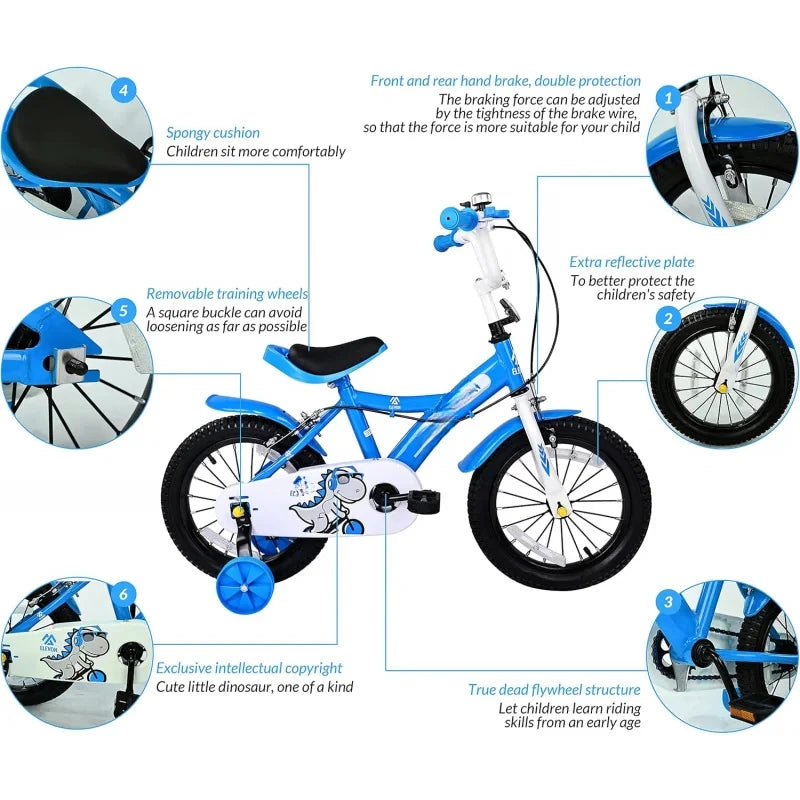 Kids Bicycle with Removable Training Wheels