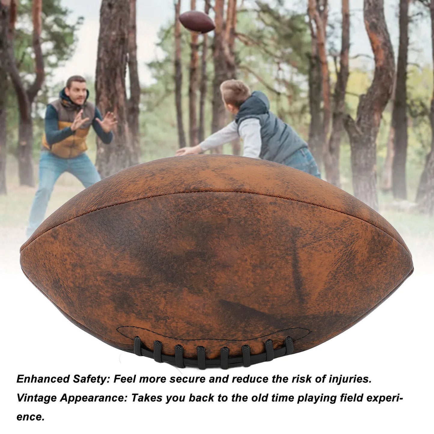 No.9 retro leather football