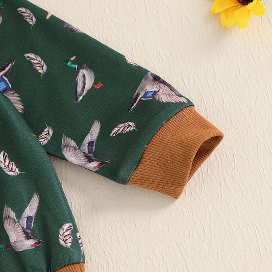 Toddler Duck Cozy Sweatshirt and Pants Set
