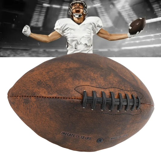 No.9 retro leather football